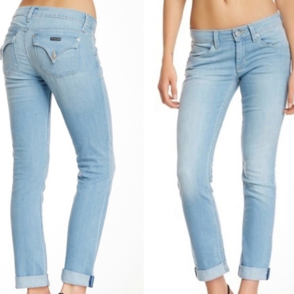 Hudson Crop Straight Cuff Jeans